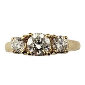14K Yellow Gold and Diamond Engagement Anniversary Ring Size 6.75 #20878